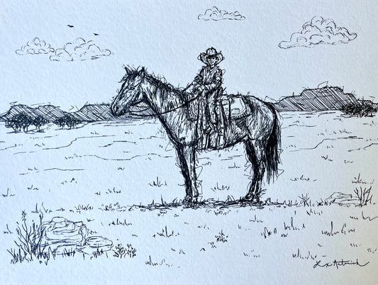 “Little Buckaroo” Original Drawing