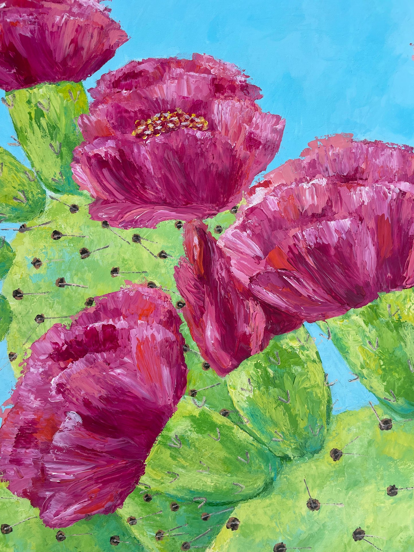 “Prickly Pears in Bloom” Original Painting