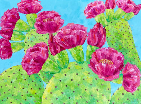 “Prickly Pears in Bloom” Original Painting