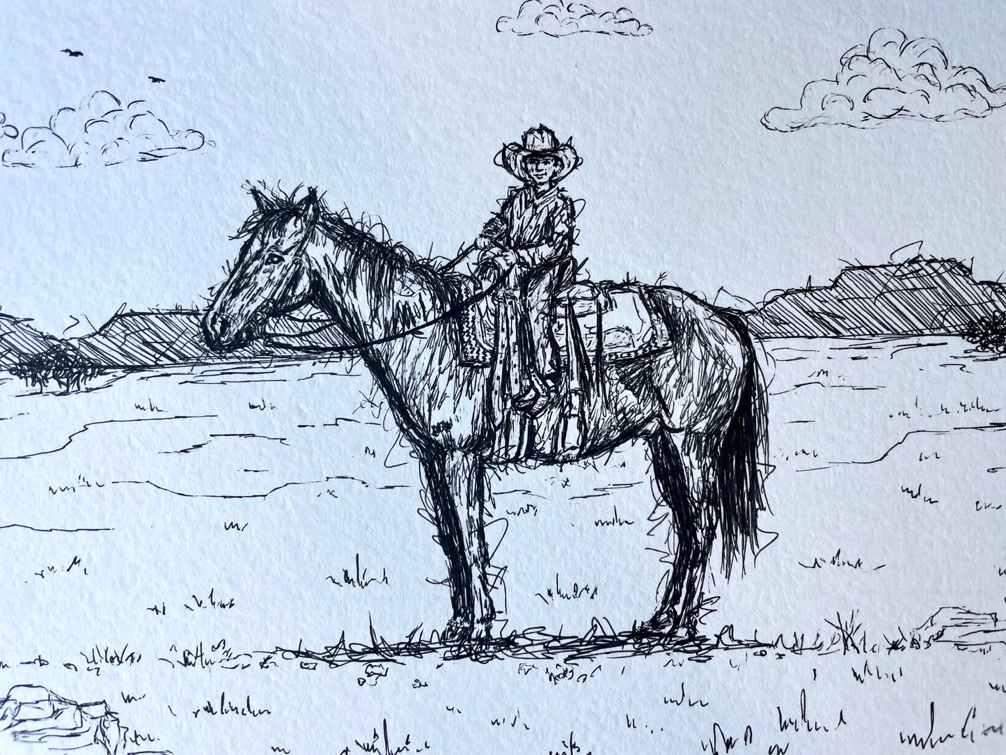 “Little Buckaroo” Original Drawing